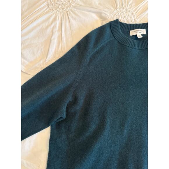 NWOT Women’s Nordstrom Cashmere Sweater Soft Knit Green Cabincore Pullover Sz XL - Picture 4 of 7